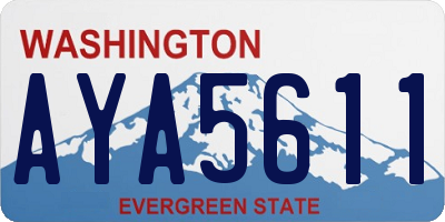 WA license plate AYA5611