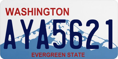 WA license plate AYA5621