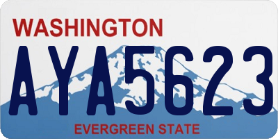 WA license plate AYA5623