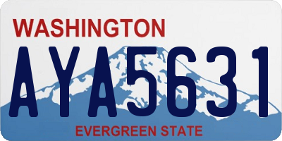 WA license plate AYA5631