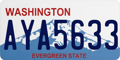 WA license plate AYA5633