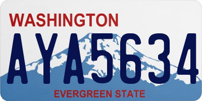 WA license plate AYA5634