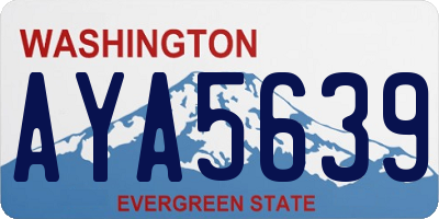 WA license plate AYA5639