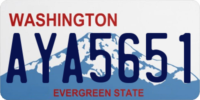 WA license plate AYA5651