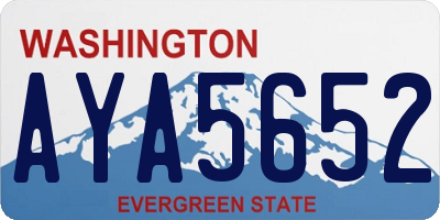 WA license plate AYA5652