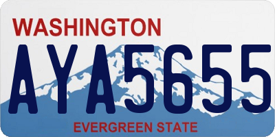 WA license plate AYA5655
