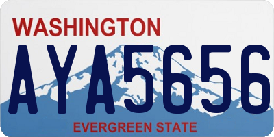 WA license plate AYA5656
