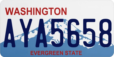 WA license plate AYA5658
