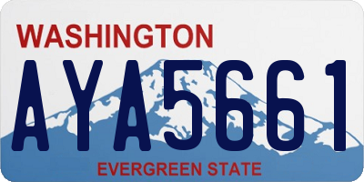 WA license plate AYA5661