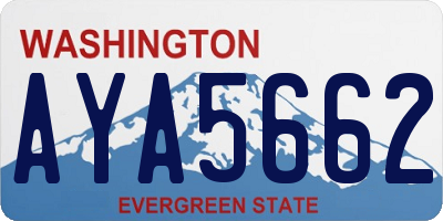 WA license plate AYA5662