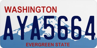 WA license plate AYA5664