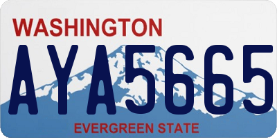 WA license plate AYA5665