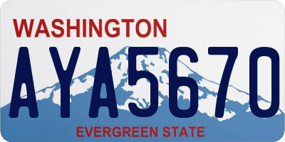 WA license plate AYA5670