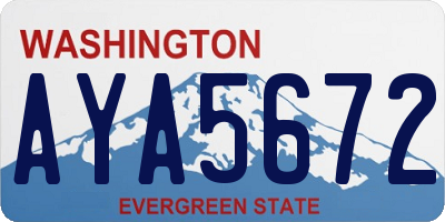 WA license plate AYA5672