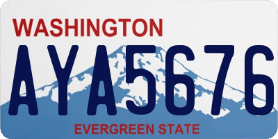WA license plate AYA5676