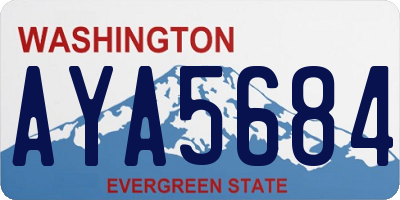 WA license plate AYA5684