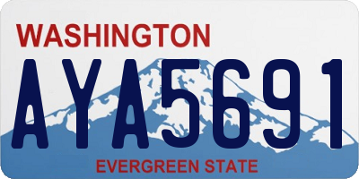 WA license plate AYA5691