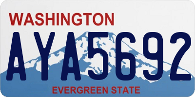 WA license plate AYA5692