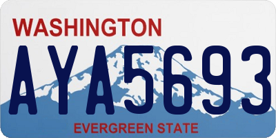 WA license plate AYA5693