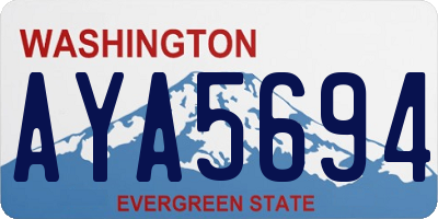WA license plate AYA5694