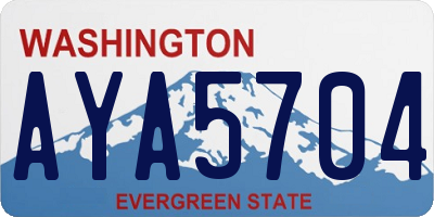 WA license plate AYA5704