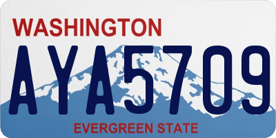 WA license plate AYA5709