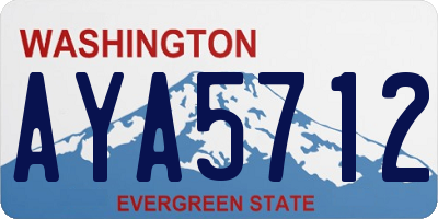 WA license plate AYA5712