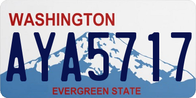 WA license plate AYA5717
