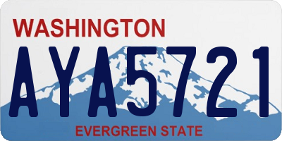 WA license plate AYA5721