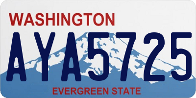 WA license plate AYA5725