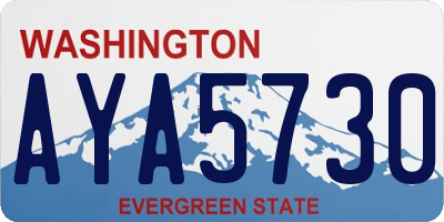 WA license plate AYA5730