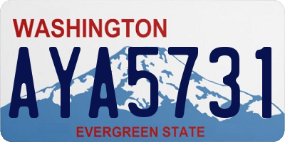 WA license plate AYA5731