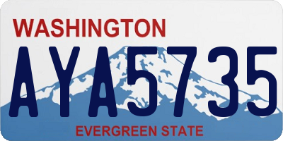 WA license plate AYA5735