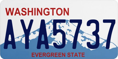 WA license plate AYA5737