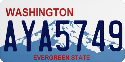 WA license plate AYA5749