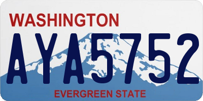 WA license plate AYA5752