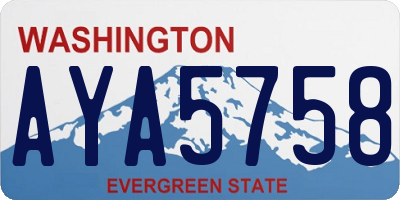 WA license plate AYA5758