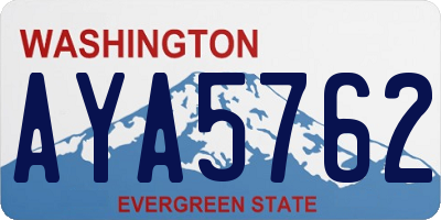 WA license plate AYA5762