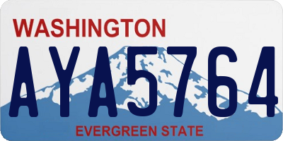 WA license plate AYA5764