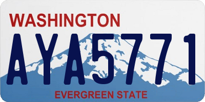 WA license plate AYA5771