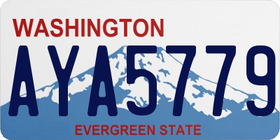 WA license plate AYA5779