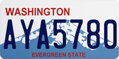 WA license plate AYA5780