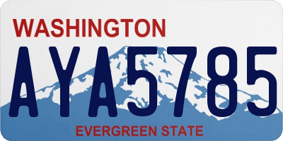WA license plate AYA5785