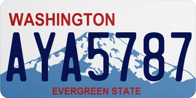 WA license plate AYA5787