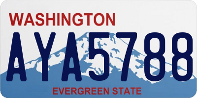 WA license plate AYA5788