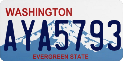 WA license plate AYA5793