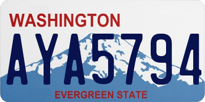WA license plate AYA5794