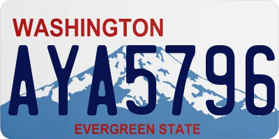 WA license plate AYA5796