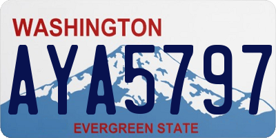 WA license plate AYA5797