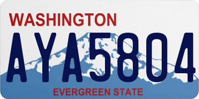 WA license plate AYA5804